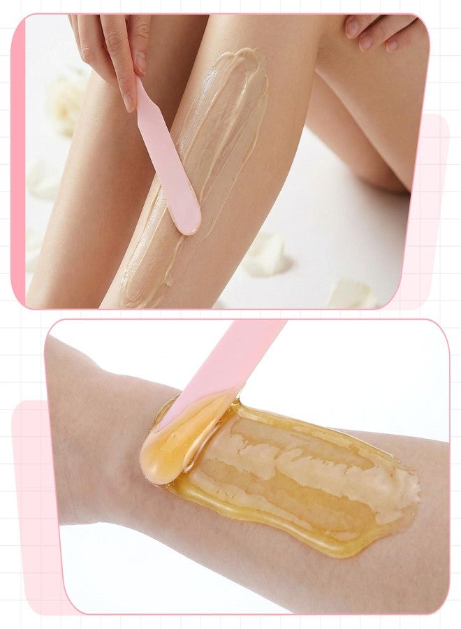 DOPENSPI 6 Pcs Pink Silicone Wax Sticks, 3 Style Non-stick Wax Spatulas Silicone Hair Removal Sticks Reusable Hard Waxs Scraper Waxing Applicator for Home Salon - Image 5